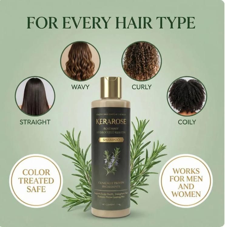 Rosemary Hair Growth Shampoo with Hydrolyzed Keratin 114gm Each (Pack of 2)