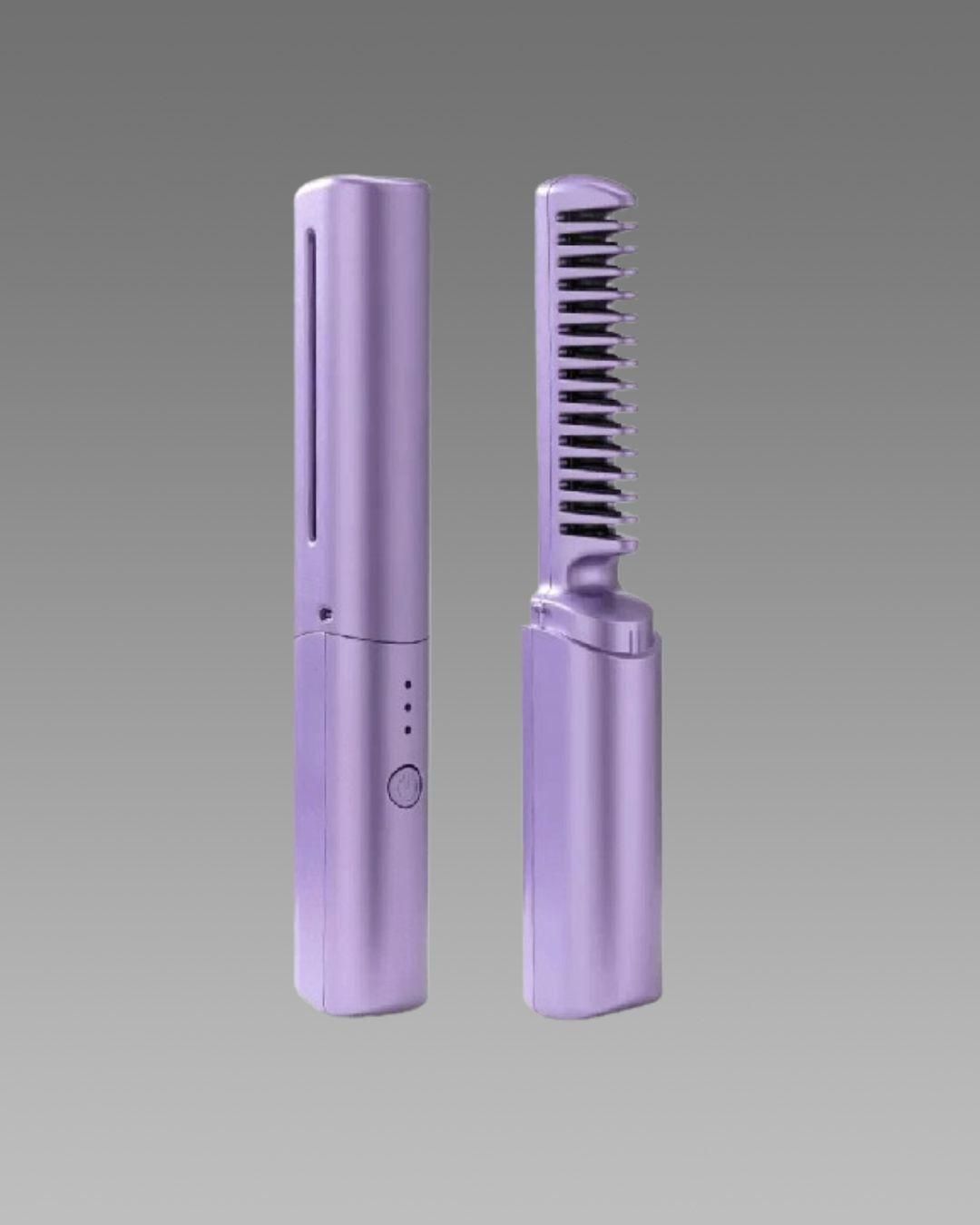 Portable Mini Hair Straightener Cordless Rechargeable Mini Adjustable Hair Straightener Hot Comb